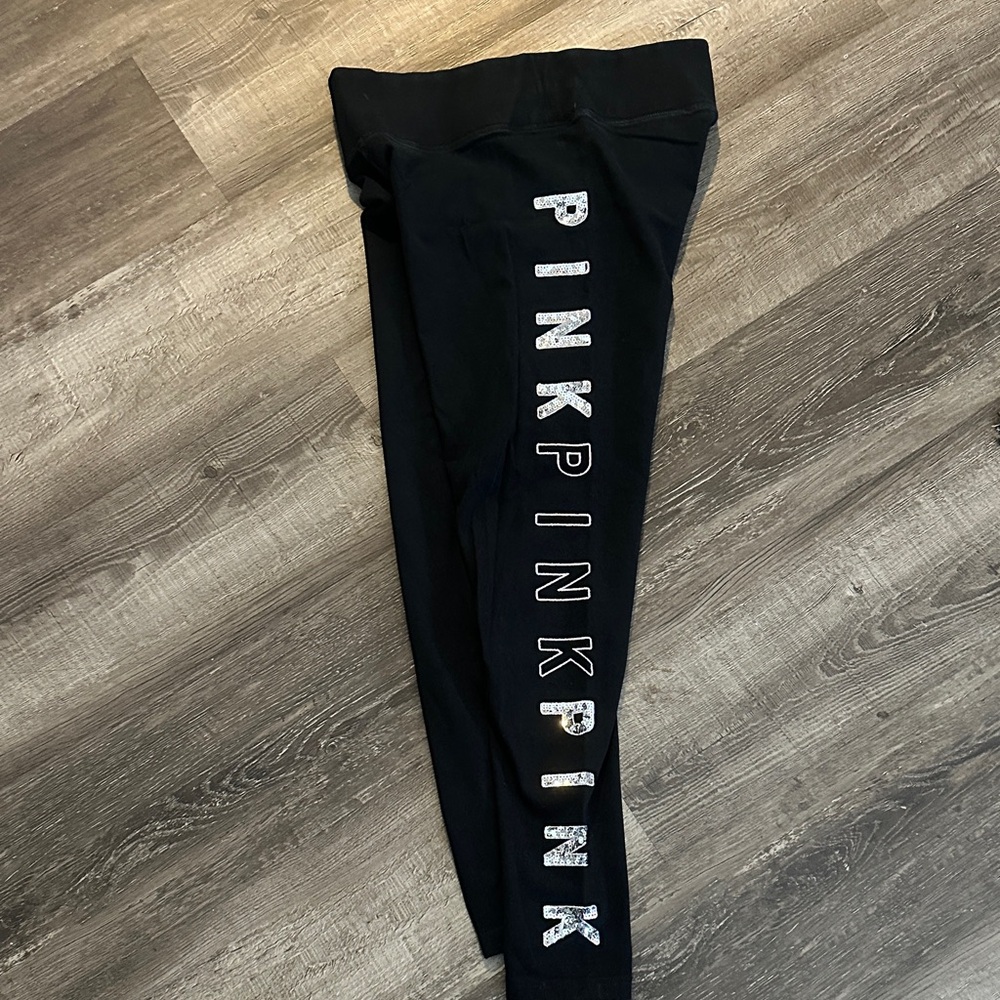 PINK Victoria's Secret Black Women Leggings - Picture 2 of 2